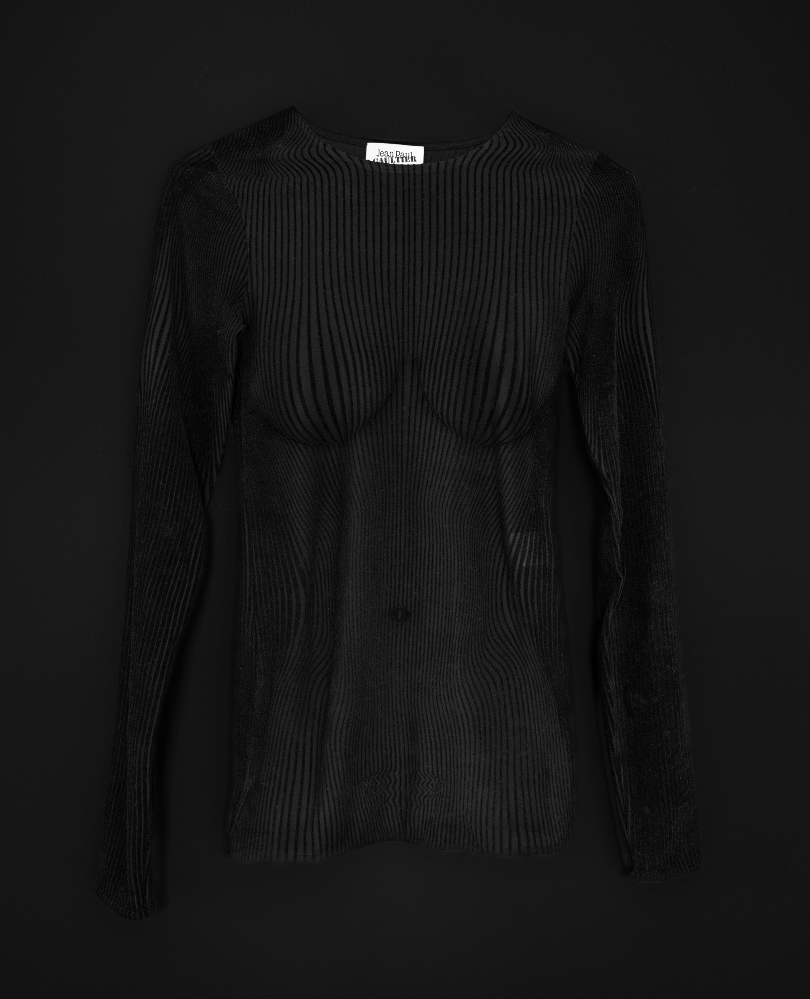 JEAN PAUL GAULTIER Morphing Pinstripes Top