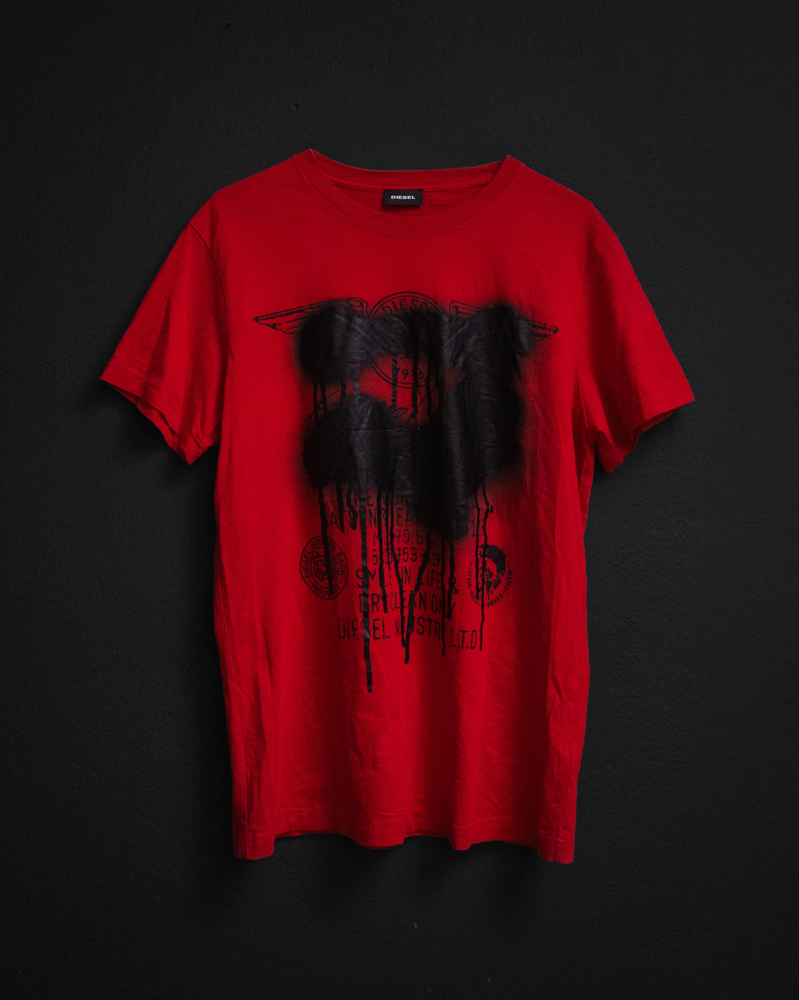 DIESEL Graffiti Spray Paint Tee — 1990s / Y2K