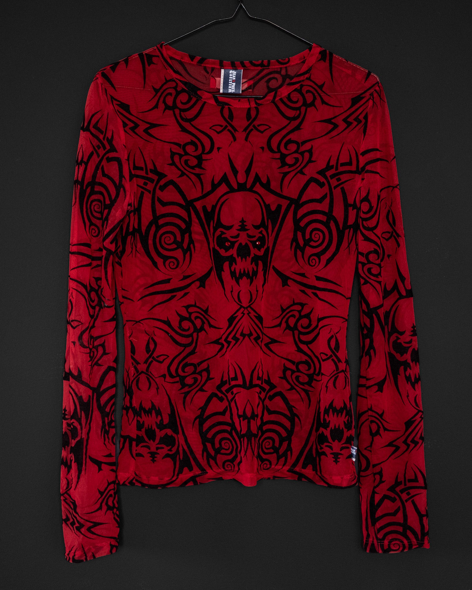 トップス Jean Paul GAULTIER Tribal Mesh Top JEAN PAUL GAULTIER Extremely Rare Tribal Demon Mesh Top – House of