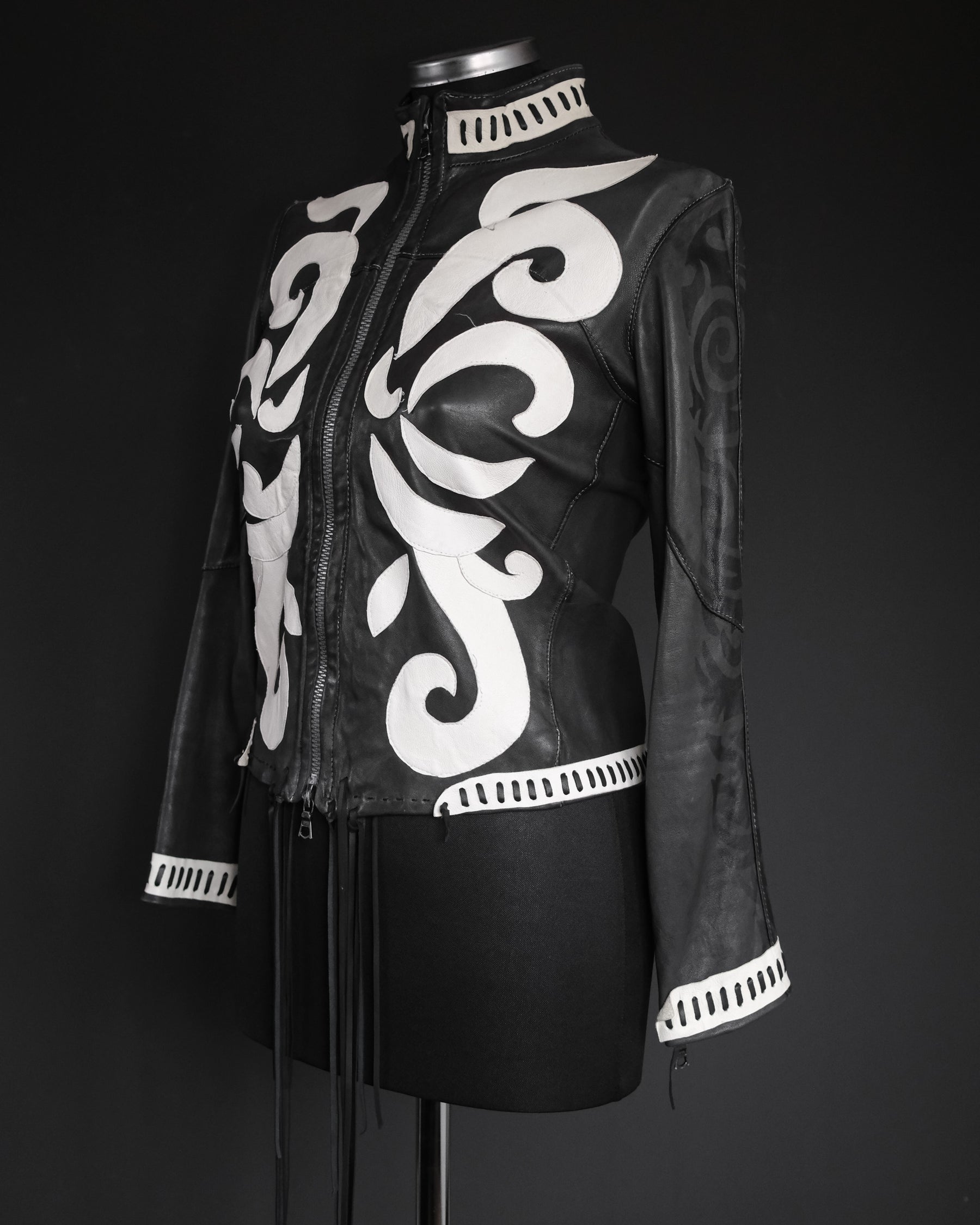 DA ROLD LE CUIR PERDU Unique Handmade Tribal Leather Jacket