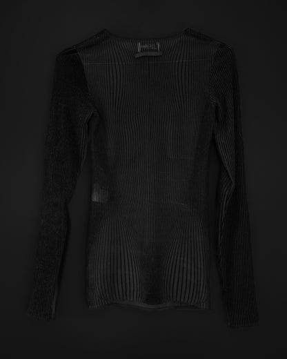 JEAN PAUL GAULTIER Morphing Pinstripes Top