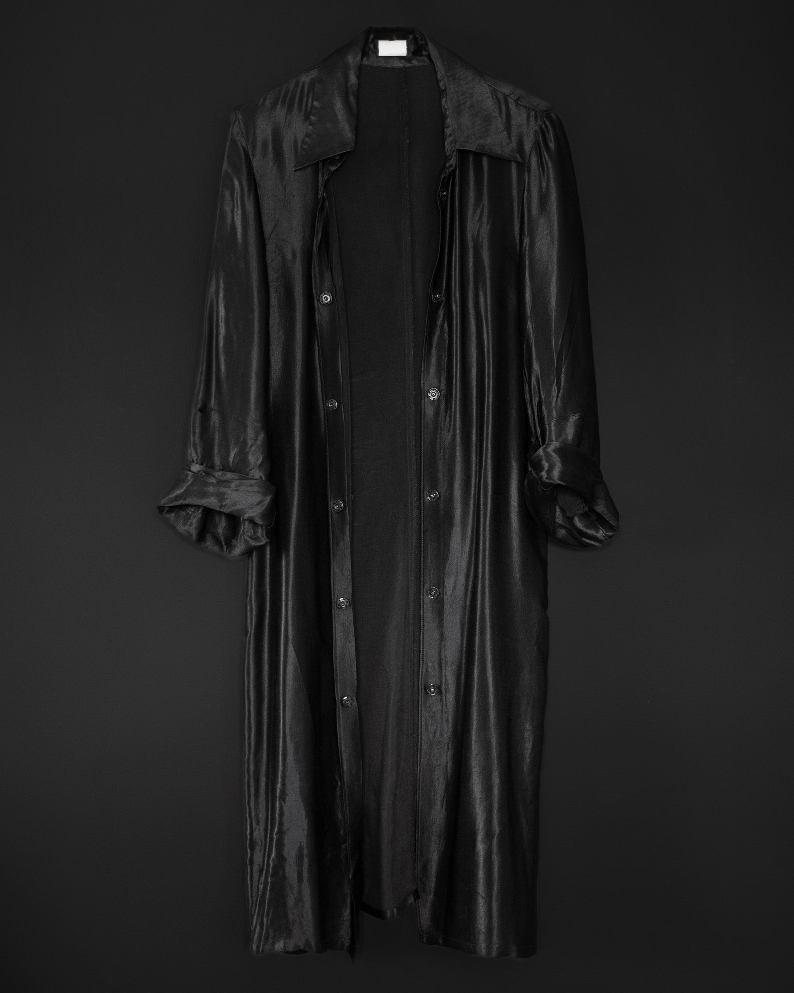 ANN DEMEULEMEESTER Late 90s–Early 00s Long Fluid Shirt Dress