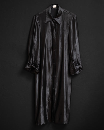 ANN DEMEULEMEESTER Late 90s–Early 00s Long Fluid Shirt Dress