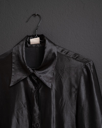 ANN DEMEULEMEESTER Late 90s–Early 00s Long Fluid Shirt Dress