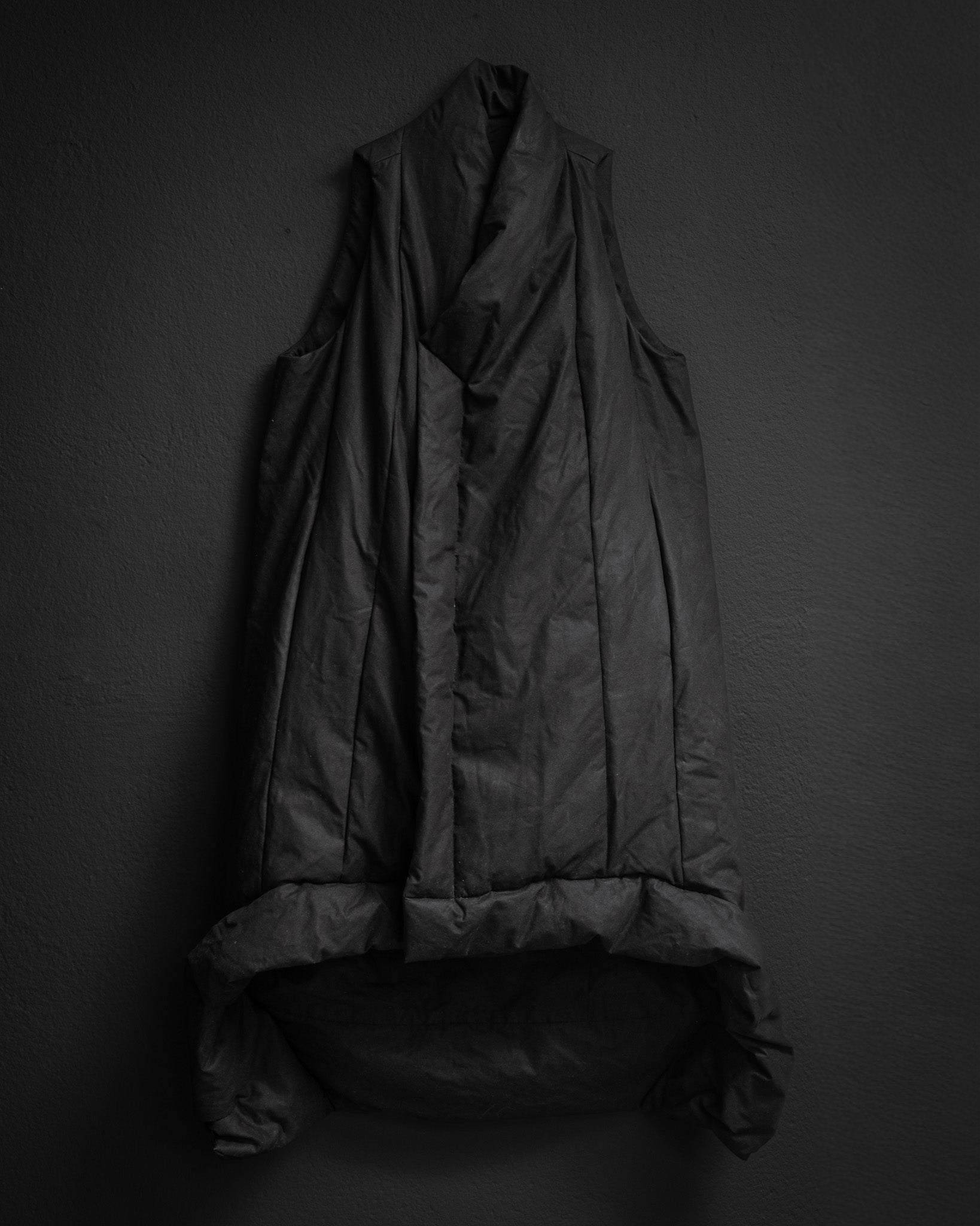 RICK OWENS Waxed Puffer Vest Coat