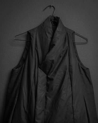 RICK OWENS Waxed Puffer Vest Coat