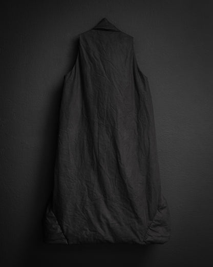 RICK OWENS Waxed Puffer Vest Coat