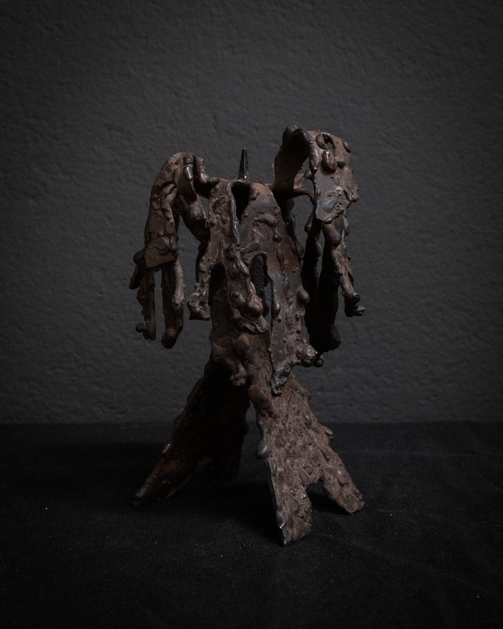 Brutalist Metal Candle Holder, 1960–1970