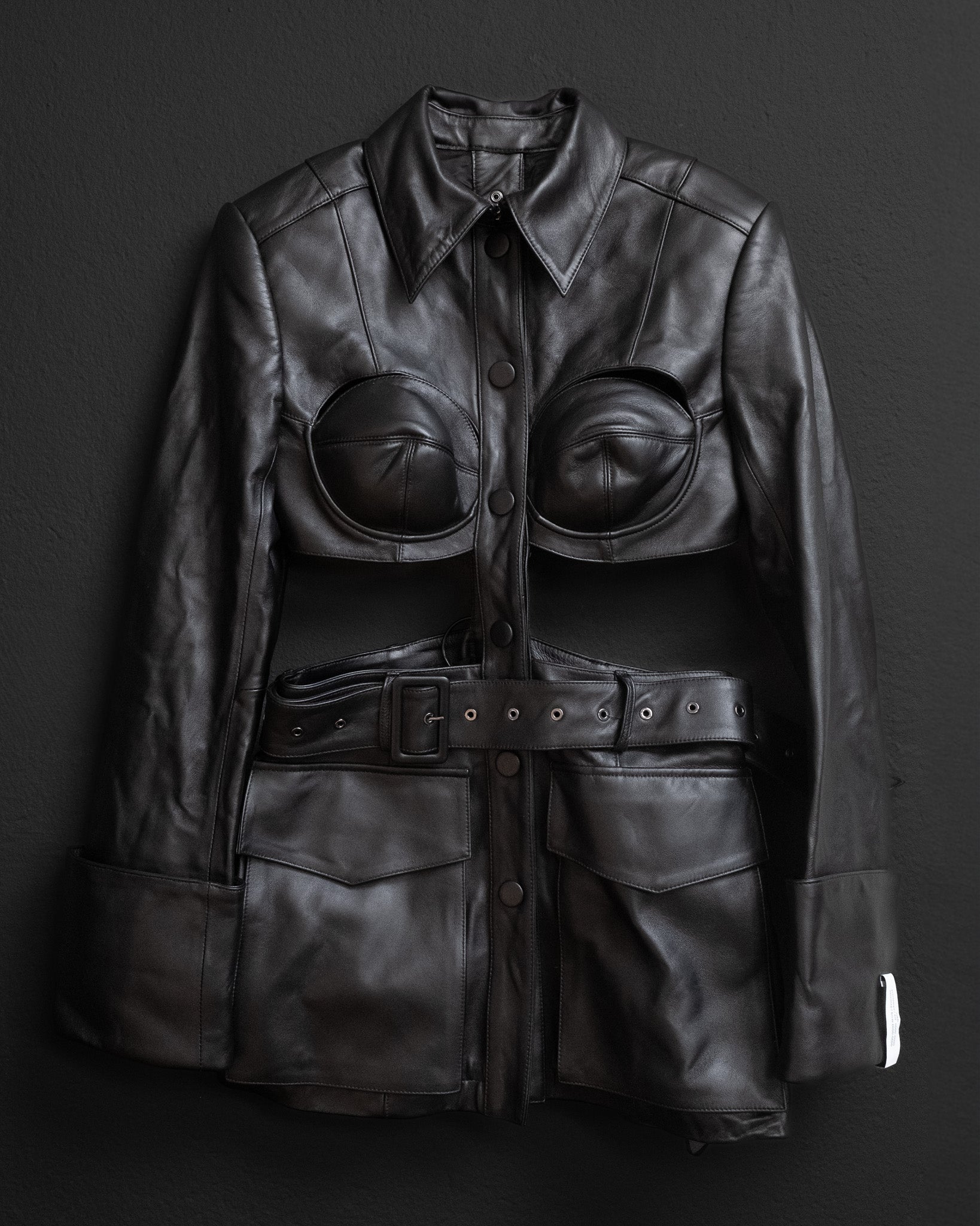 ROKH x H&M Cut-Out Leather Blazer