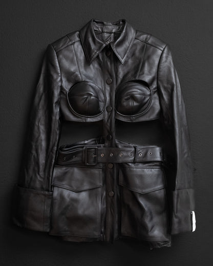 ROKH x H&M Cut-Out Leather Blazer