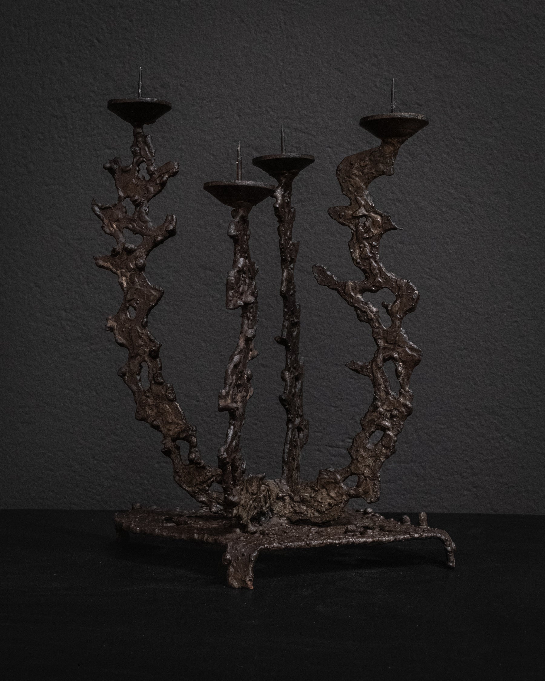 Brutalist Large Candelabra, Mid-20th Century