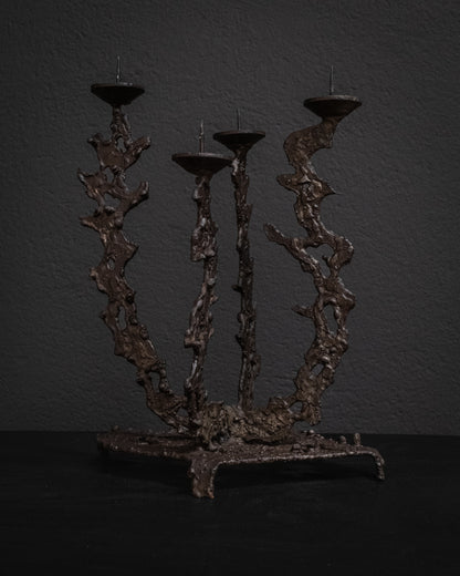 Brutalist Large Candelabra, Mid-20th Century