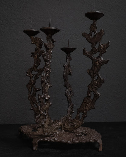 Brutalist Large Candelabra, Mid-20th Century