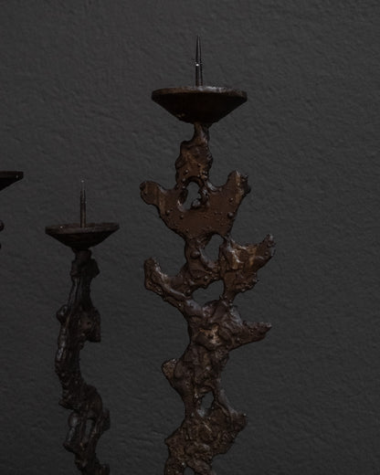 Brutalist Large Candelabra, Mid-20th Century