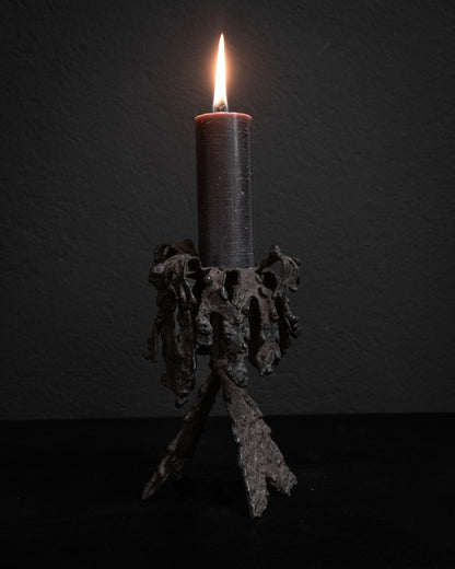 Brutalist Metal Candle Holder, 1960–1970
