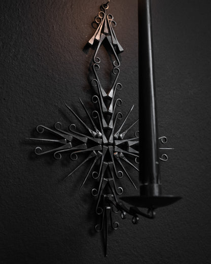 Brutalist Horseshoe Nail Wall Candle Holder, 1960s–1980s
