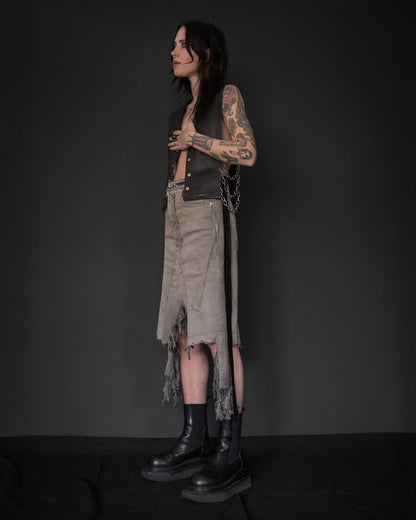 RICK OWENS DRKSHDW Slivered Skirt — LUXOR 2023