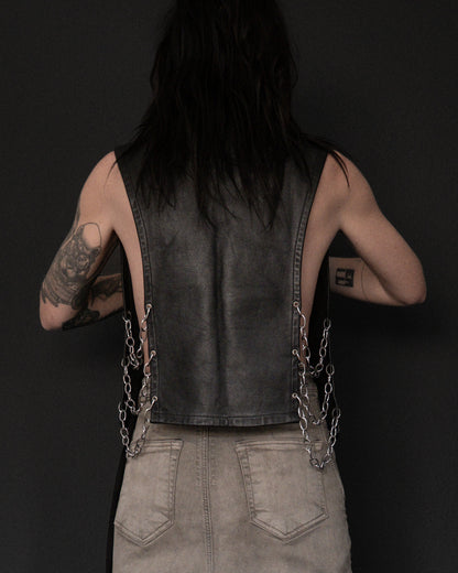 Chain Leather Vest, 1990s