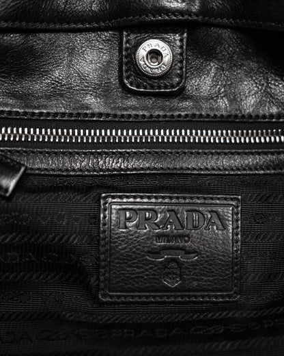 PRADA Rare Oversized Croc-Pattern Leather Tote – c. 2009