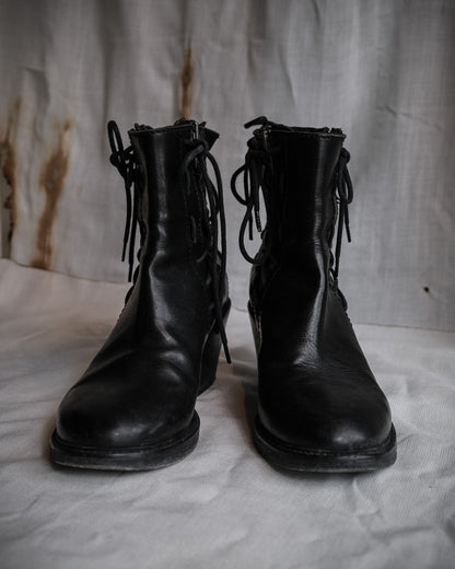 HAIDER ACKERMANN Leather Lace-Up Boots, EU 40
