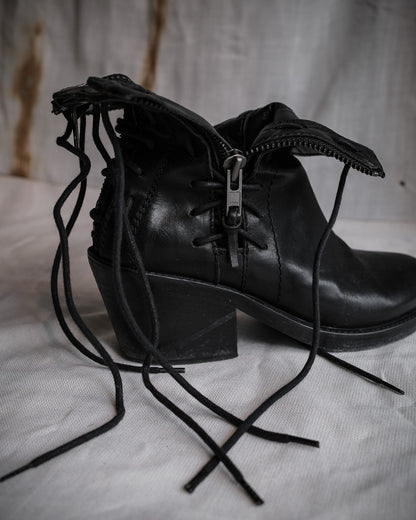 HAIDER ACKERMANN Leather Lace-Up Boots, EU 40