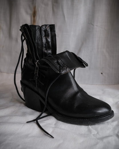 HAIDER ACKERMANN Leather Lace-Up Boots, EU 40