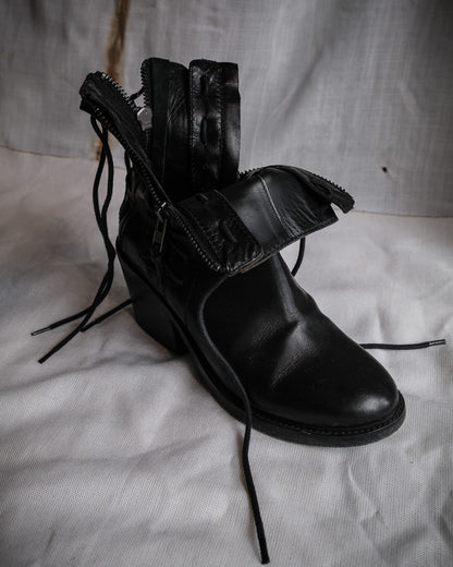 HAIDER ACKERMANN Leather Lace-Up Boots, EU 40