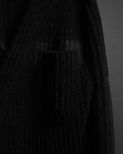 YOHJI YAMAMOTO Pour Homme AW18 Runway Ribbed Wool Cardigan Coat
