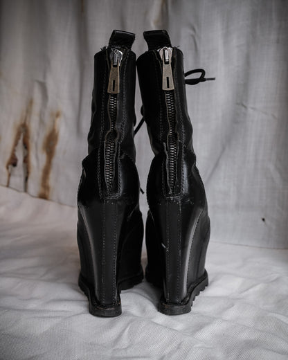 ACNE STUDIOS Avalanche Platform Wedge Boots, EU 37
