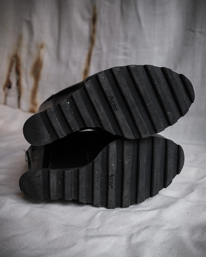 ACNE STUDIOS Avalanche Platform Wedge Boots, EU 37