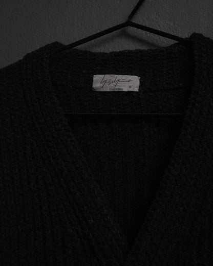 YOHJI YAMAMOTO Pour Homme AW18 Runway Ribbed Wool Cardigan Coat