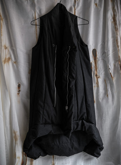 RICK OWENS Waxed Puffer Vest Coat