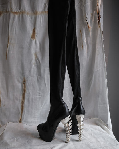 DSQUARED2 FW10 Spine Heel Over-Knee Boots, EU 37