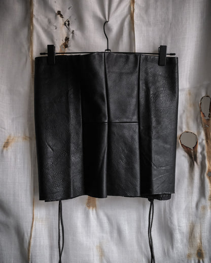 HODAKOVA Leather Lace-Up Corset Top