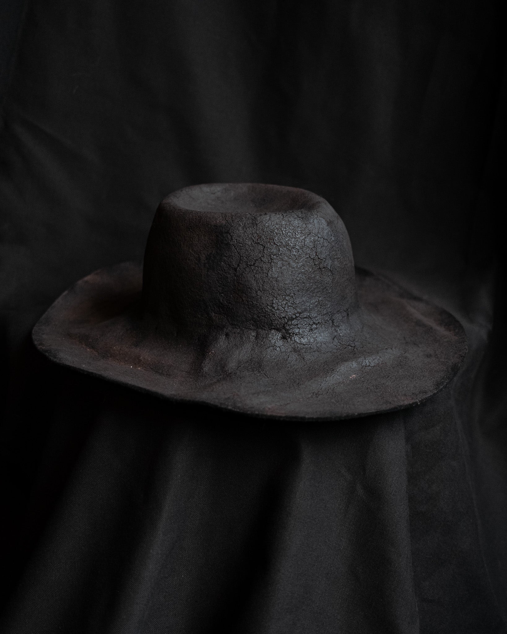 ALEKSANDER JURCZAK Wide Brim Hat with Burned Patina