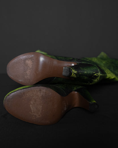MAISON MARTIN MARGIELA Runway A/W 2007 Spray-Painted Neon Boots, EU 40