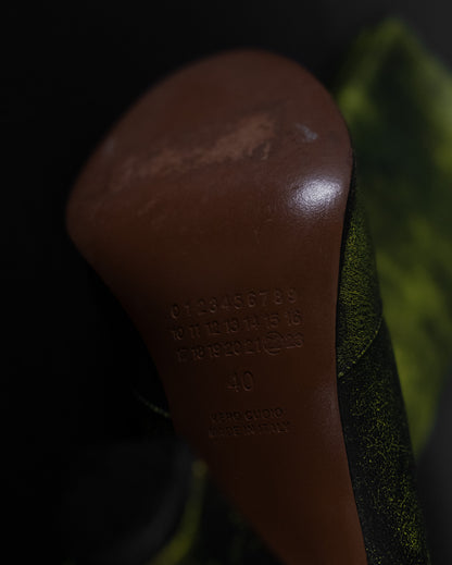 MAISON MARTIN MARGIELA Runway A/W 2007 Spray-Painted Neon Boots, EU 40