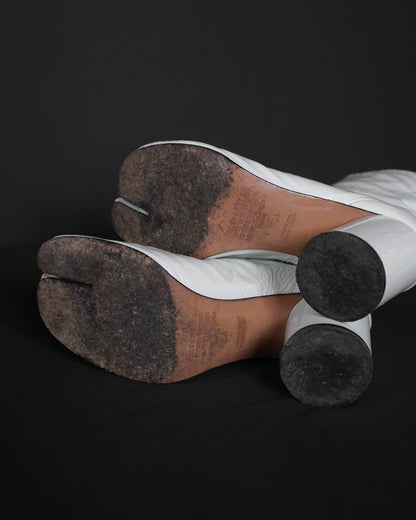MAISON MARGIELA Patent White Tabi Boots A/W 2018, EU 39