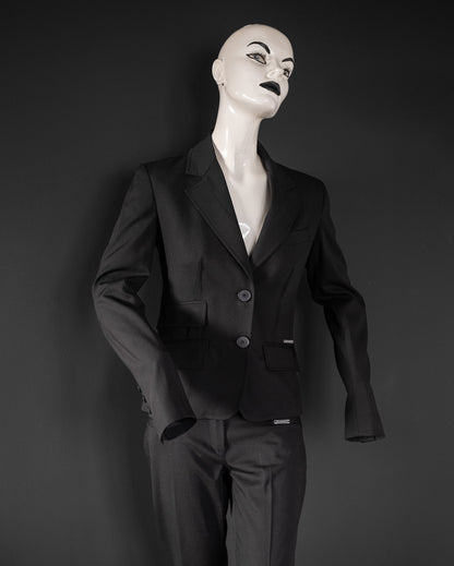 JOHN GALLIANO Extremely Rare Archival Skull-Appliqué Tailored Suit, 2005