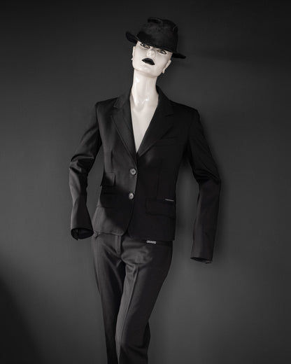 JOHN GALLIANO Extremely Rare Archival Skull-Appliqué Tailored Suit, 2005