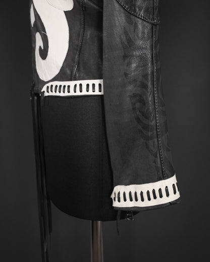 DA ROLD LE CUIR PERDU Unique Handmade Tribal Leather Jacket