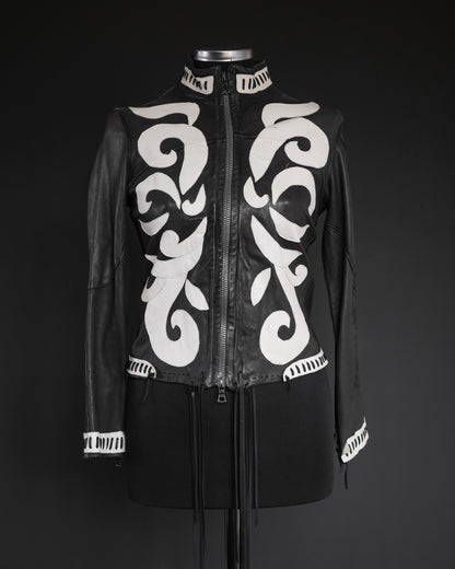 DA ROLD LE CUIR PERDU Unique Handmade Tribal Leather Jacket