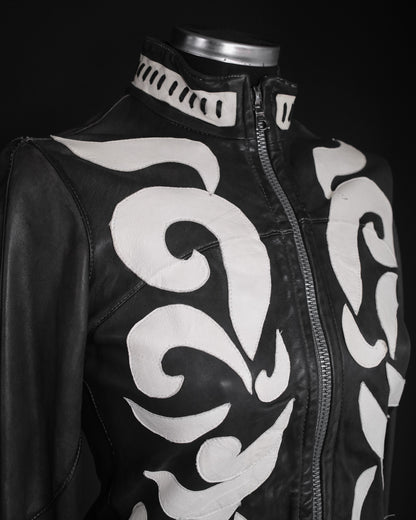 DA ROLD LE CUIR PERDU Unique Handmade Tribal Leather Jacket