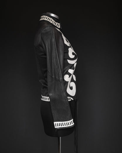 DA ROLD LE CUIR PERDU Unique Handmade Tribal Leather Jacket