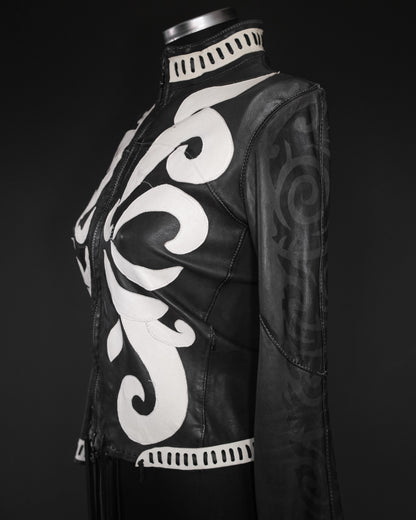 DA ROLD LE CUIR PERDU Unique Handmade Tribal Leather Jacket