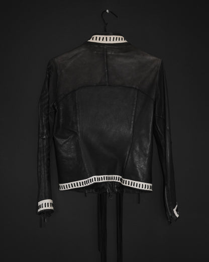 DA ROLD LE CUIR PERDU Unique Handmade Tribal Leather Jacket