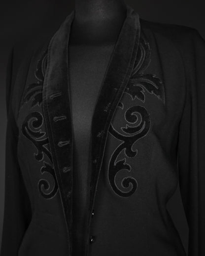 KENZO Embroidered Wool-Silk Tailored Jacket, 80s–Early 90s