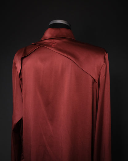 A.F. VANDEVORST Draped Silk Wrap Shirt, A/W 2011 Runway
