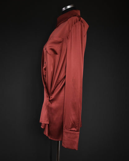 A.F. VANDEVORST Draped Silk Wrap Shirt, A/W 2011 Runway