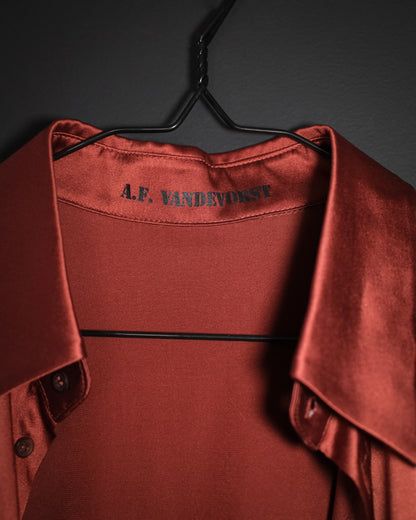 A.F. VANDEVORST Draped Silk Wrap Shirt, A/W 2011 Runway